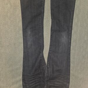 Express Women's Straight Leg Jeans in Dark Blue